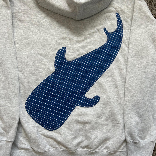 Whale Shark Hoodie | Blue Sewn Fabric | Beachy | See Description For Details