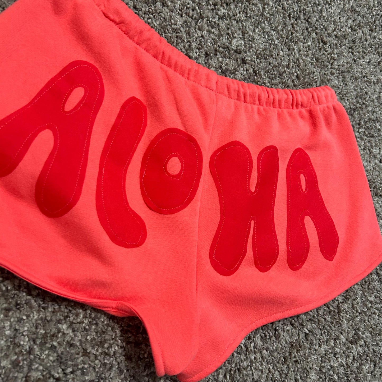 Patchwork Beach Shorts | Blue, Coral, Palm, Aloha Tropical Summer Lounge
