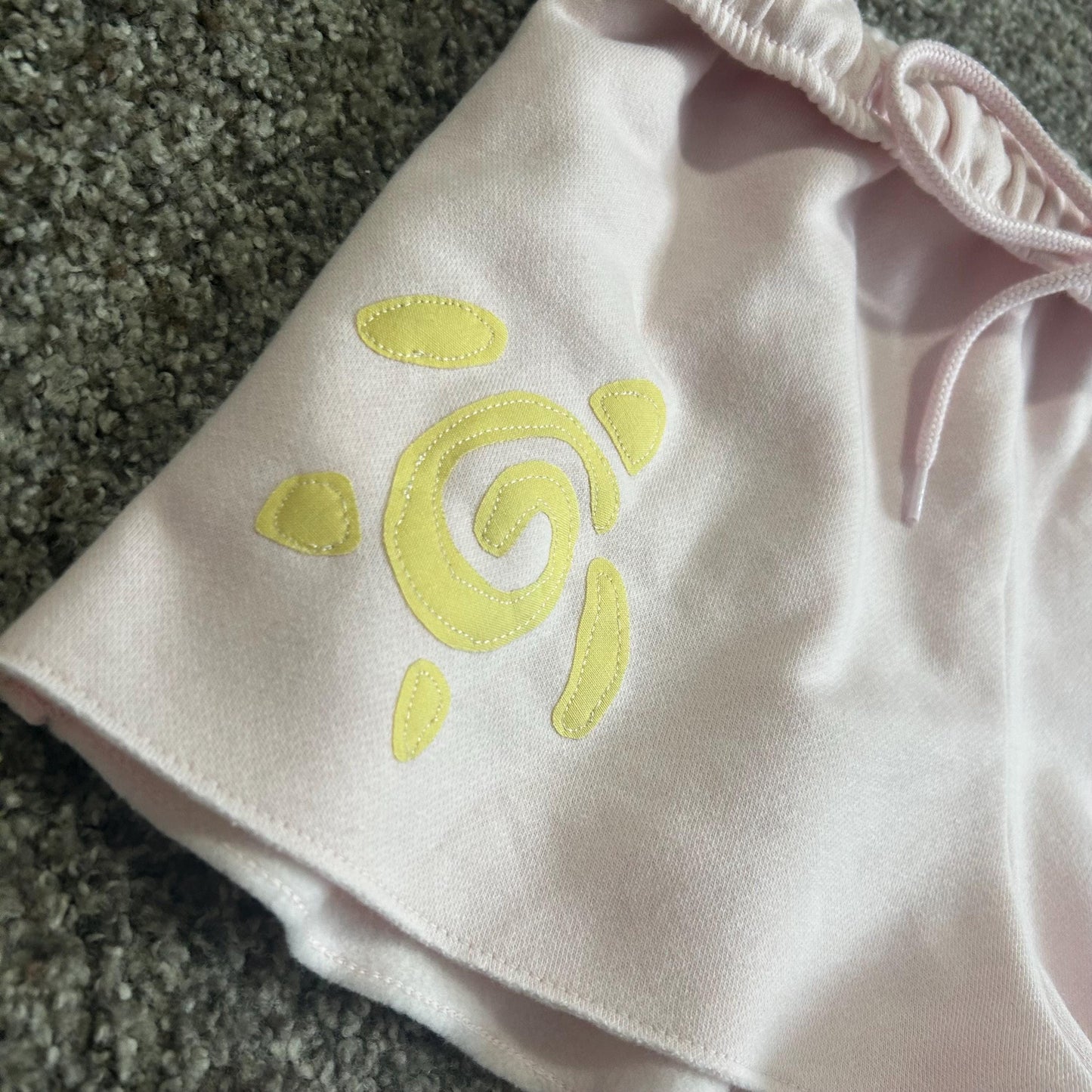 Pastel Hibiscus Turtle Lounge Shorts | Comfy Elastic Waist Beachwear