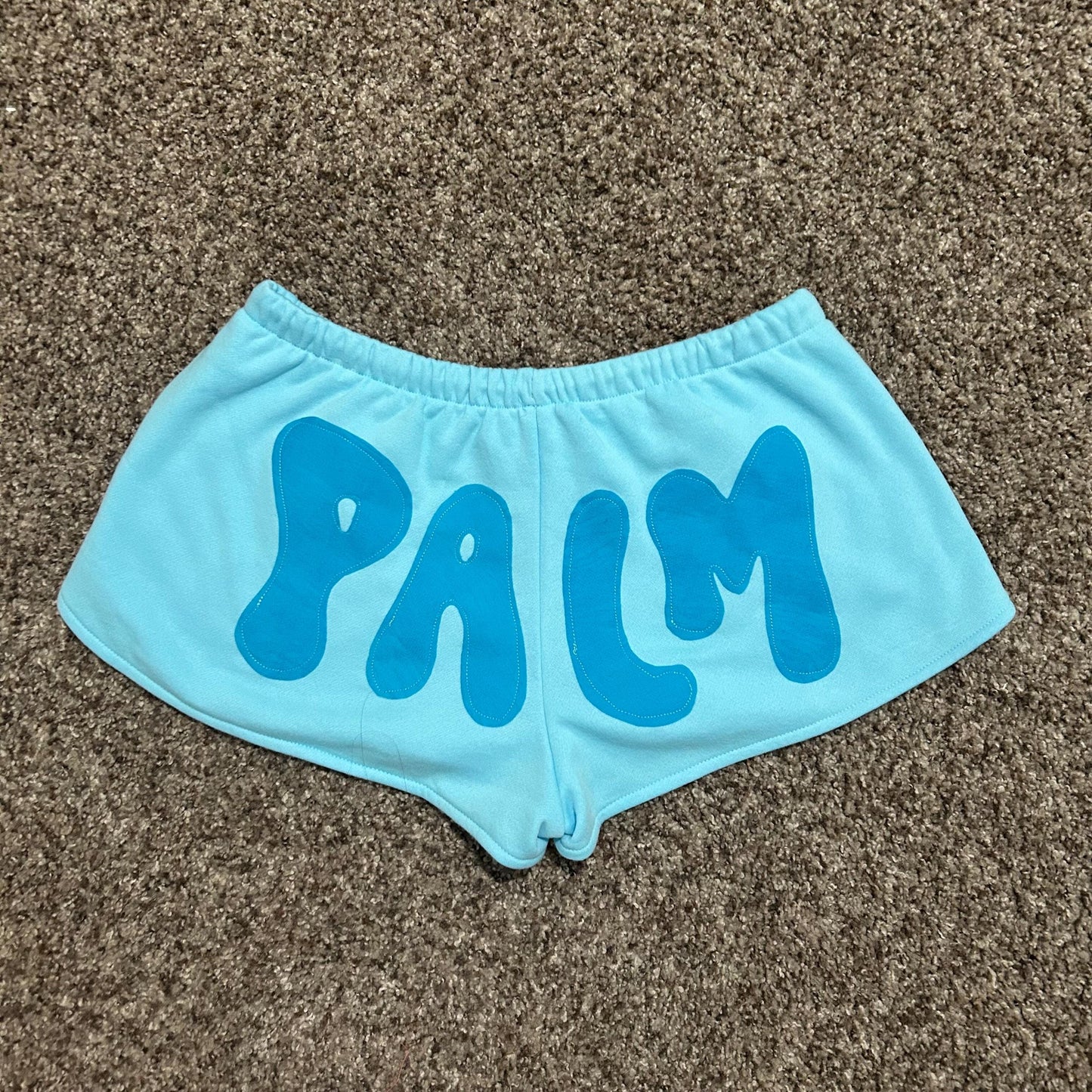 Patchwork Beach Shorts | Blue, Coral, Palm, Aloha Tropical Summer Lounge