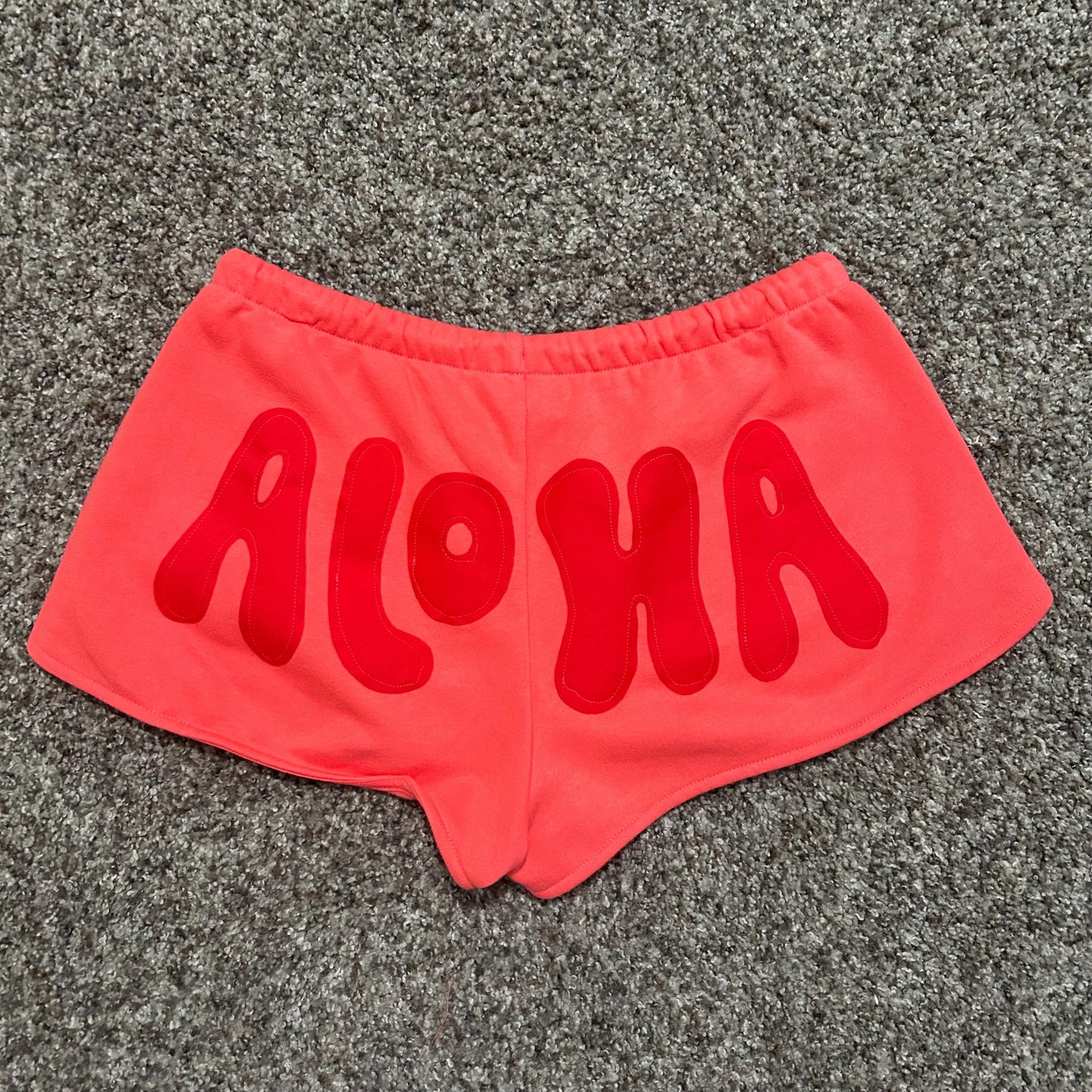 Patchwork Beach Shorts | Blue, Coral, Palm, Aloha Tropical Summer Lounge