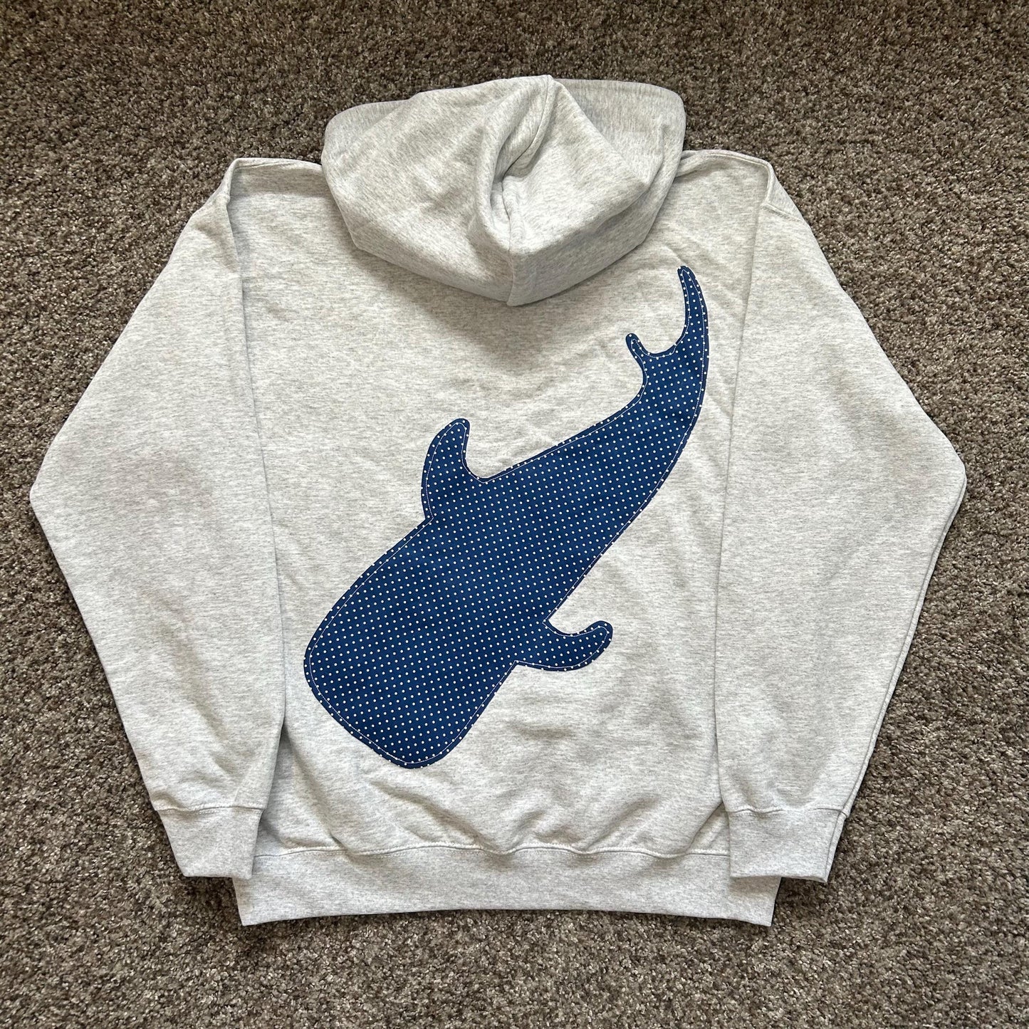Whale Shark Hoodie | Blue Sewn Fabric | Beachy | See Description For Details